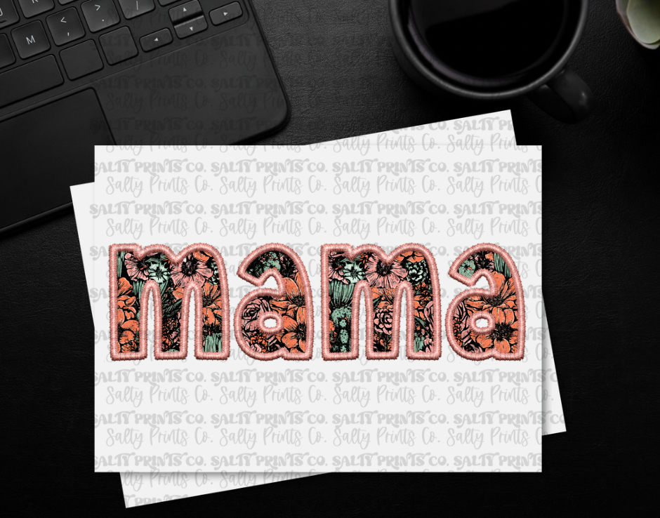 Faux Embroidery Mama Sublimation