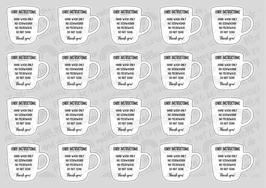 Mug Care Instructions