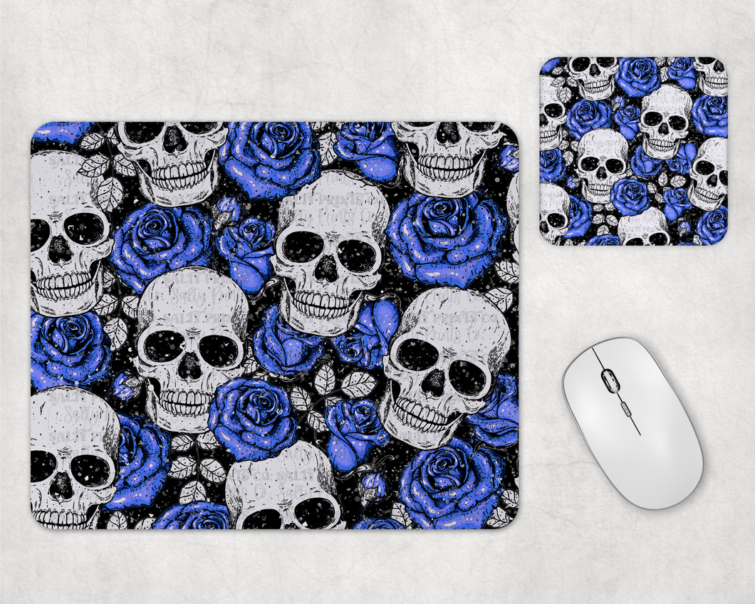 Blue Roses & Skulls