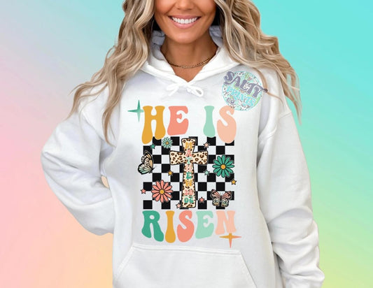 He Is Risen Checkered HTV Transfer