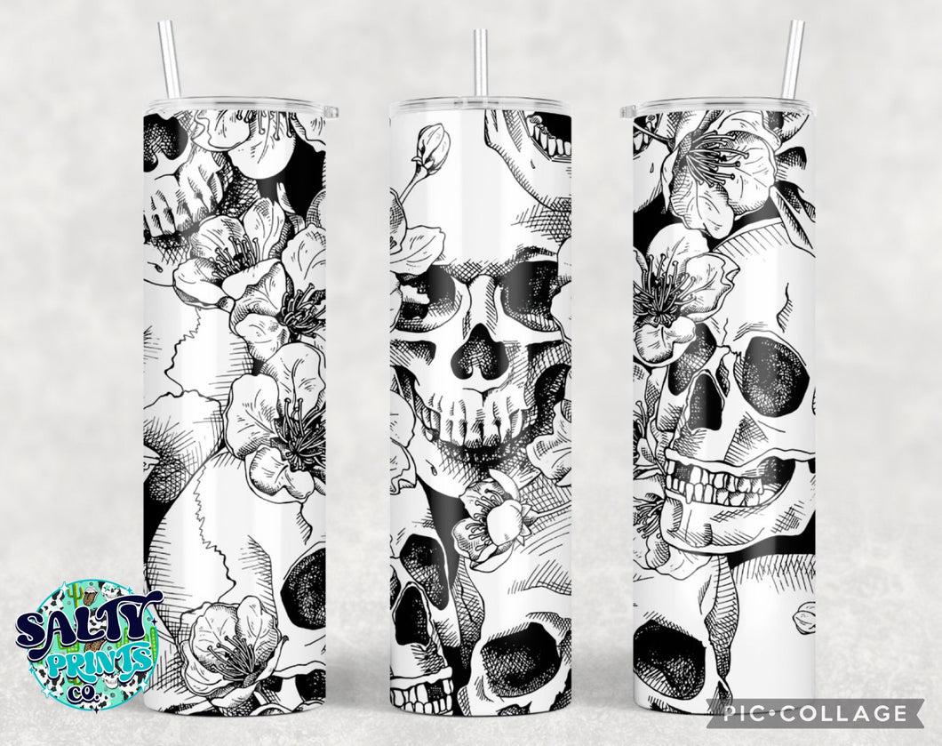 B&W Skulls